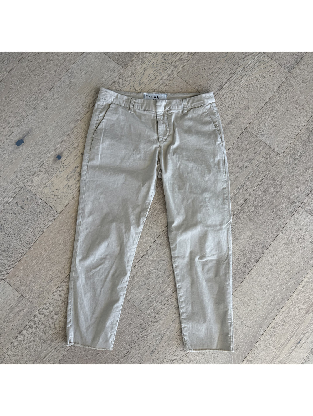 Frank & Eileen Wicklow Italian Beige Cotton Blend Pants Size 6 - Picture 2 of 8